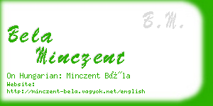 bela minczent business card